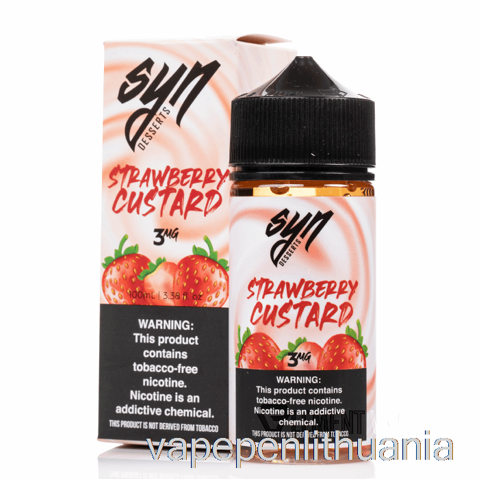 Braškių Kremas - Sin Skystis - 100ml 0mg Vape Skystis